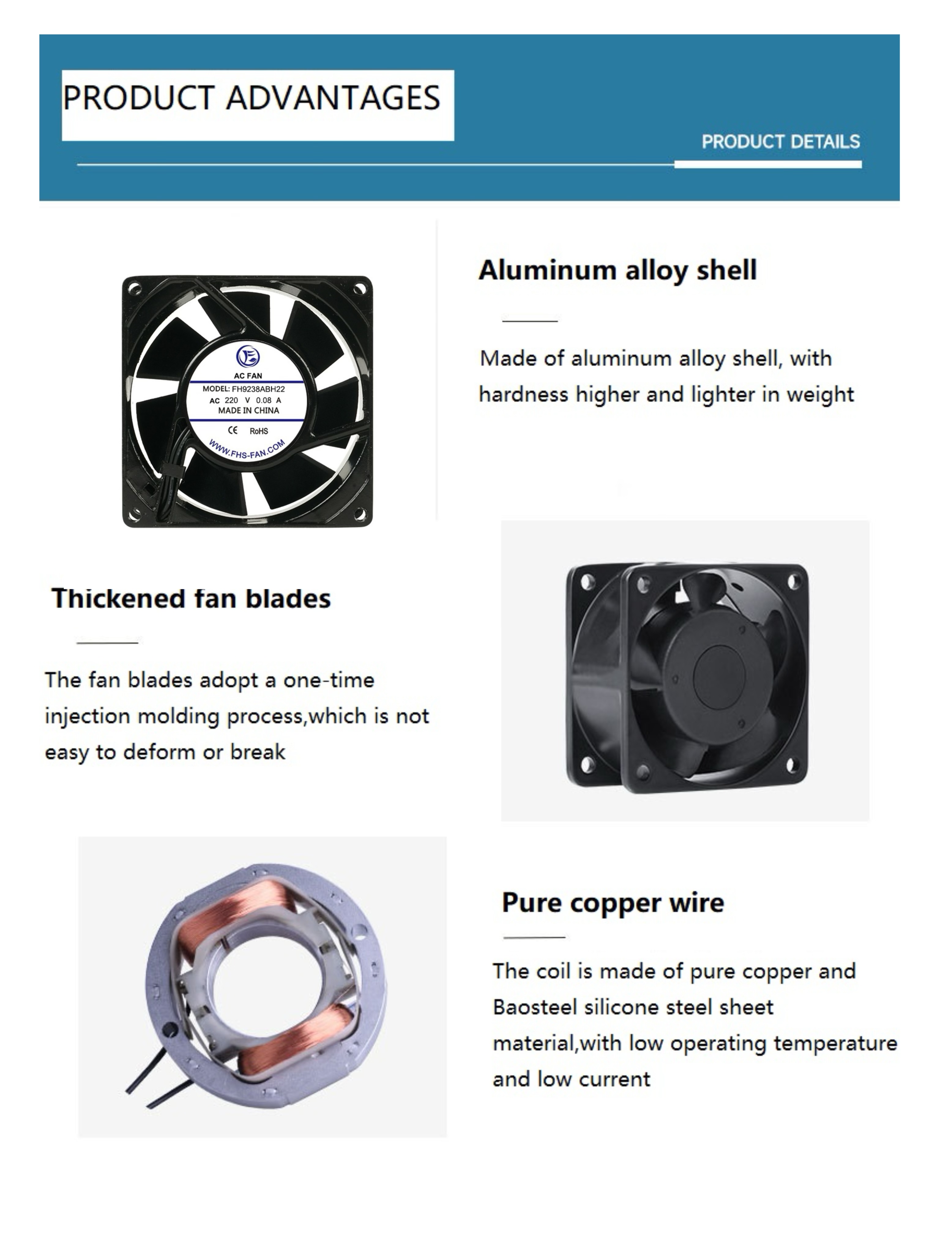 254x254x89mm AC Axial Fan - High Efficiency Cooling Solution