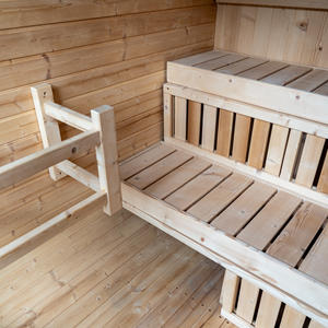 Cabine de sauna extérieure en pin thermo-traité à <span class=keywords><strong>prix</strong></span> de gros pour le bien-être à domicile et au jardin, sauna en bois pour 4 personnes - Product Image 6