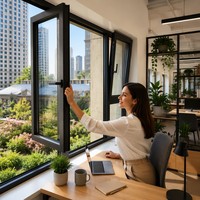 Fenêtre à battant simple en alliage, à prix abordable, pour une ventilation optimale et une lumière naturelle, idéale pour les petits logements, installation économique.