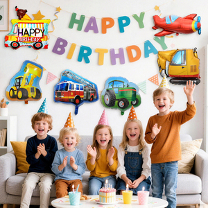 Ventes en gros de ballons de véhicules de dessins animés et de ballons en feuille métallique pour décorations de fêtes d'enfants - Product Image 3
