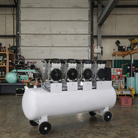 Compresseur d'air sans huile TAHU 200 litres 4,4 kW 220 V Pompe et moteur portables 75 dB Silencieux Débit d'air 360 m³/min Alimentation CA TH-11200