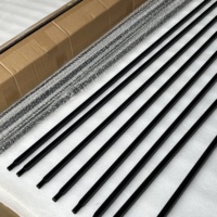 Garde-corps d'escalier en fer forgé pour balcon, de haute qualité, creux, carré, noir mat, noir, blanc, doré, gris, pour intérieur, vente en gros
