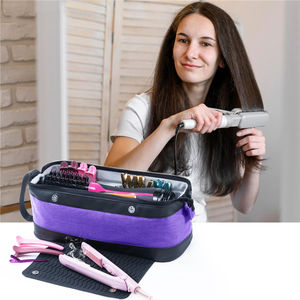 Sac de voyage pour outils de cheveux personnalisé avec tapis résistant à la chaleur étuis de transport de beauté des cheveux mallette à outils de styliste mallette de transport pour outils de cheveux - Product Image 6