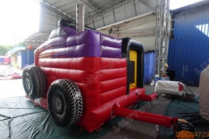 LilyToys - Grande structure gonflable sur le thème des voitures de <span class=keywords><strong>course</strong></span> tout-terrain avec toboggan pour fêtes en plein air et aire de jeux pour enfants - Product Image 5