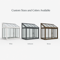 Véranda en verre préfabriquée autoportante avec structure en aluminium, terrasse mobile, maison de jardin pour l'extérieur