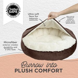 Chengjun 61*61*18cm Winter Warmes Anpassbares Waschbares Memory-Schaum Kunstfell Plüsch Weiches Modisches Haustierbett für Katzen und Hunde - Product Image 4
