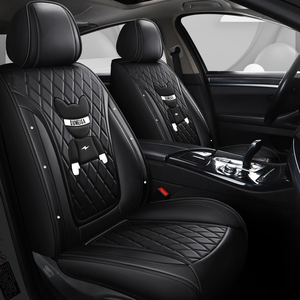 Housses <span class=keywords><strong>de</strong></span> sièges <span class=keywords><strong>de</strong></span> voiture en cuir pu, housses <span class=keywords><strong>de</strong></span> coussin en Faux cuir, pour véhicules automobiles, ensemble universel pour 5 voitures passager et SUV - Product Image 4