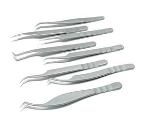 <span class=keywords><strong>Pince</strong></span> à épiler d'extension de cils extensible professionnelle personnalisée de haute qualité pointe pointue à 45 degrés en acier inoxydable de haute précision - Product Image 1