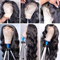 Perruque frontale complète 13x6 Body Wave naturelle de 30 pouces, perruque frontale 13x4 en cheveux vierges bruts cambodgiens, sans colle, transparente, double densité