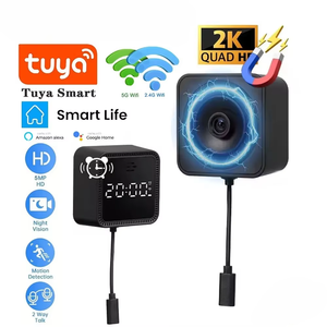 Cámara IP <span class=keywords><strong>WiFi</strong></span> Tuya 2K <span class=keywords><strong>5G</strong></span>, Cámara de Seguridad Magnética para Interiores, Detección IA con Pantalla de Tiempo, <span class=keywords><strong>Mini</strong></span> Cámara de Vigilancia Adhesiva para Vidrio - Product Image 1