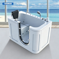 Baignoire de massage et douche combinées YUNMAN de luxe, moderne, en acrylique, rectangulaire, portable, pour hôtels et villas