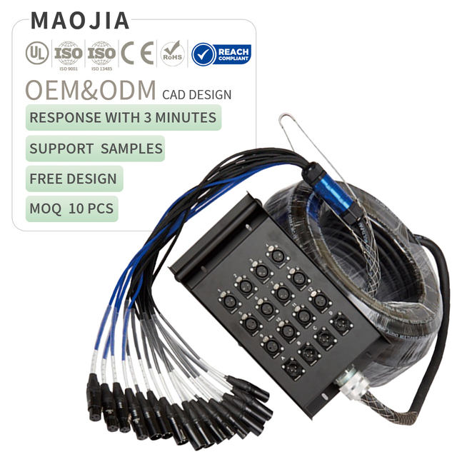 30m XLR 28 Way Multicore Stage Box Loom Snake Cable Induction Board for Live Sound PA System Recording Studio Professional