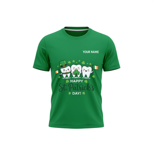 T-shirt personnalisé pour la Saint-Patrick, motif dents joyeuses, cadeau pour dentiste - Product Image 2