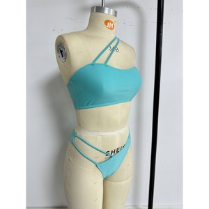 Pre-sale 2024 New European and American Sexy <b>Bikini</b> Swimsuit Solid Color Two-Piece <b>Bikini</b> Swimwear - Product Image 2