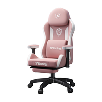 Chaise inclinable de luxe ergonomique pivotante à dossier haut de haute qualité chaise de jeu d'ordinateur de bureau à domicile réglable avec repose-pieds