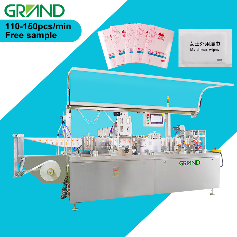 Машина для производства женских влажных салфеток с индивидуальной этикеткой, биоразлагаемые влажные салфетки, упаковочная машина