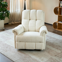 Fauteuil inclinable électrique vintage ATUNUS en chenille avec port USB, éponge haute densité, canapé individuel pour salon