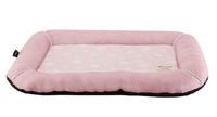 Lit pour chien chat rose moderne et à la mode maison rectangulaire douce avec imprimé animal pour printemps été en fibre de mousse