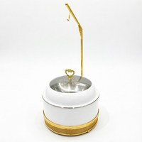 Chauffe-Plats de Luxe en Acier Inoxydable à Carburant, avec Couvercle Amovible, pour Buffets et Présentoirs de Mariage