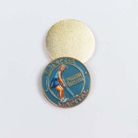 Marqueur de balle de golf en alliage de zinc imprimé UV 3D 30 mm / Taille personnalisée pour le golf et les cadeaux d'affaires