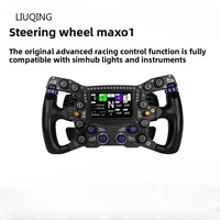 Volant de course Sim Racing en fibre de carbone Conspit MAX 01 300 mm/11,8 pouces avec écran tactile de 4 pouces, retour de force F1, compatible USB direct pour PC