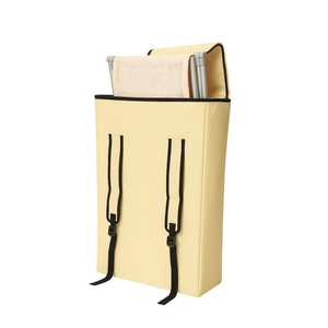 Sac à dos en tissu Oxford 55x17x78 cm avec fermeture éclair sur 3 côtés, bretelles réglables, couleur beige - Product Image 5