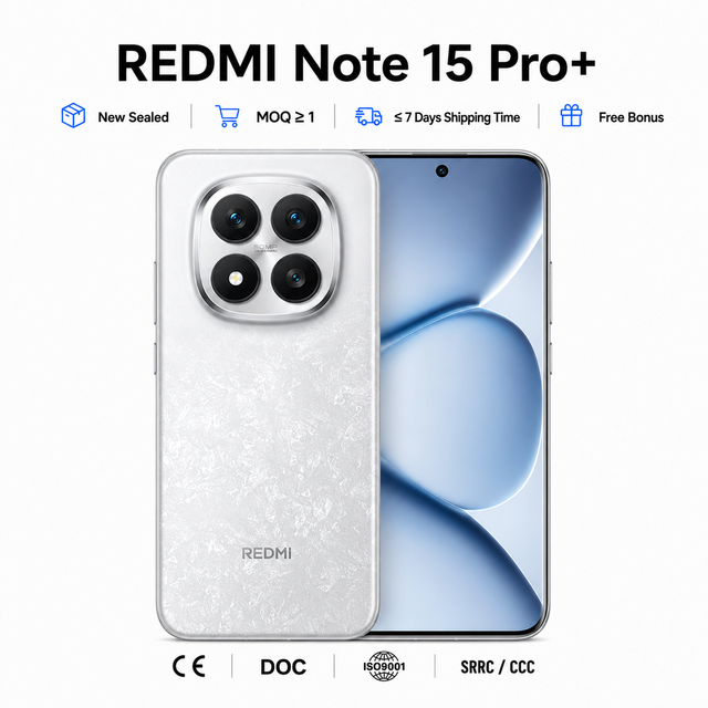 REDMI Note 15 Pro+ 5G Global Version ESIM Octa Core Smartphone Original Unlocked Android Phone 200MP Camera 6000mAh Quick Charge