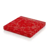 環境にやさしい素材の植毛デザイン赤い長方形の空のチョコレートギフトボックス