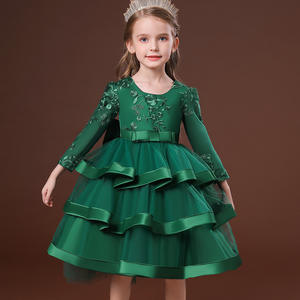 Robe de princesse pour filles, robe de fête en dentelle à paillettes, vêtements de mariage pour enfants, nœud, tutu, cérémonie, anniversaire, soirée, vestidos - Product Image 4