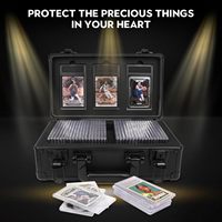 Étui pour cartes avec couvercle de présentation |   Étui de rangement anti-poussière et antichoc pour cartes classées |   Organisateur portable pour collectionneurs