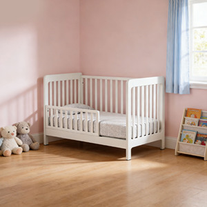 Cuna Moderna Multifuncional de Alta Calidad para Niños, Sofá Cama Convertible para Uso en Hoteles, Madera Sólida, Altura Ajustable en 3 Niveles - Product Image 3