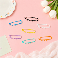 Broche Épingle de Sûreté Métallique Colorée, Connecteur Breloque DIY, Porte-clés, Accessoires de Décoration pour Vêtements et Sacs, Vente en Gros