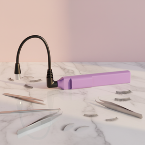 Lampe à cils LED UV flexible à col de cygne avec pédale sans fil 395-405nm pour séchage rapide des extensions de cils en salon, logo gratuit - Product Image 1