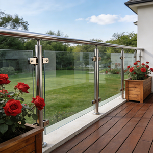 Ringhiera <span class=keywords><strong>in</strong></span> <span class=keywords><strong>Vetro</strong></span> per Veranda, Progetto per Hotel e Uffici, Design di Sicurezza, Balaustra per Terrazza Esterna e Scale - Product Image 6