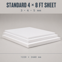 Plaque en PVC rigide blanc 1220x2440mm, plaque en plastique 4 * 8 pieds, 3mm 4mm 5mm, plaque décorative en PVC