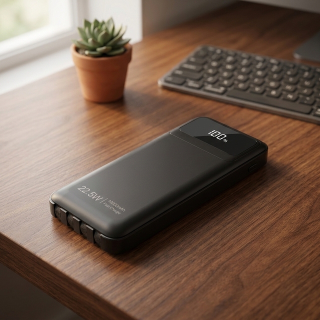 Portable Charger with Built-in Cables 22.5W USB C Fast Charging 10000mAh Power Bank