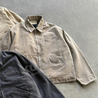 Veste de menuisier en toile personnalisée Fabricant de manteau Baggy de canard lourd en toile Boxy Work Thermal Zipper Vintage Wash pour hommes Fabricant de manteau