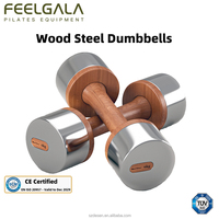 Mancuernas de Roble Rojo Premium de Diferentes Pesos, Pesas de Mano Profesionales para Entrenamiento de la Parte Superior del Cuerpo, Equipo de Ejercicio para Gimnasio en Casa