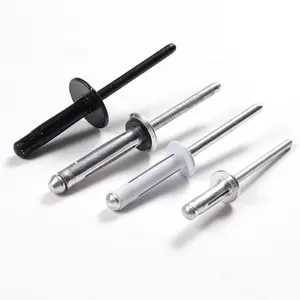 Silver or black aluminium Peel type pop blind rivets