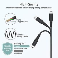 Adaptateur de câble de charge Type-C pour 3DS/new 3DS XL LL/2DS/DSi/DSi XL/2DS XL/New 2DS LL vers USB C, câble convertisseur de chargeur