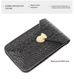 Bolso para teléfono móvil para hombre, exquisito bolso colgante para teléfono móvil para hombre, bolso de cuero impermeable para teléfono - Product Image 6