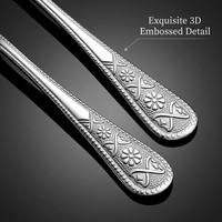 Ensemble cuillère et fourchette en acier inoxydable, motif tournesol, manche poli miroir, durable, réutilisable, compatible lave-vaisselle, pour mariage, vente en gros