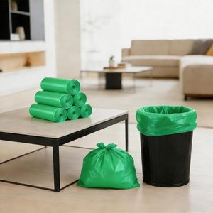 Huamaohengchun - Paquete de 22 Bolsas de Basura de PE PLA con Asas Laterales, sin Perfume, Negras, para Baño, Cocina, Dormitorio y Sala de Estar - Product Image 4
