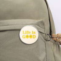 Spedizione Diretta di Badge Rotondi Personalizzati Stampati, Spille Personalizzate con Cartoni Animati, Citazioni Ispiratrici, Figure di Animali e Piante
