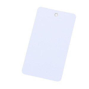 Étiquettes suspendues en PVC plastique colorées personnalisables, transparentes, givrées, résistantes aux rayures, différentes tailles, étiquettes vierges pour vêtements - Product Image 4