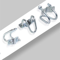 Connecteur de tuyauterie supporté galvanisé personnalisé croix double collier de serrage en forme de U boulons en U