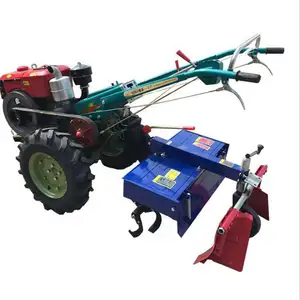 Tractor eléctrico para caminar, con arado, cultivador, cortacésped y remolque, 2017
