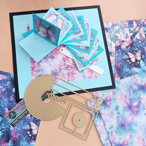 Carte cascade circulaire matrices de découpe en métal matrices dorées rotatives pour cadeau papier artisanat carte à la main faisant des cartes de voeux bricolage - Product Image 4