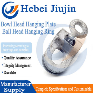 JIUJIN Raccord à rotule galvanisé à chaud en acier forgé pour la connexion de la <span class=keywords><strong>suspension</strong></span> et de la puissance - Product Image 4