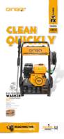 Nettoyeur haute pression à essence DINGQI 5,5 HP, usage intensif |   Nettoyeur à essence 2200 PSI avec roues pour voiture / ferme et chantier